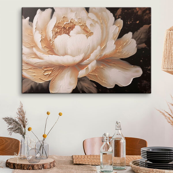 Prachtige bloem in zachte tinten Canvas Schilderijen Prachtige bloem in zachte tinten