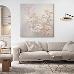 Canvas Schilderijen Schilderij van bloemen op een tak