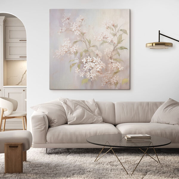 Schilderij van bloemen op een tak Canvas Schilderijen Schilderij van bloemen op een tak