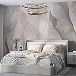 Fotobehang Zachte bladeren in zachte tinten