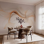 Fotobehang Witte en bruine rook
