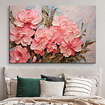 Canvas Schilderijen Schilderij van roze bloemen