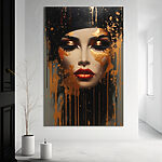 Canvas Schilderijen Mysterieuze schoonheid met artistieke flair