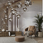 Fotobehang Edelstenen zweven in eindeloze tunnel