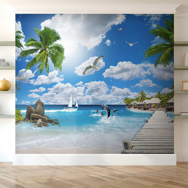Fotobehang Vliegende vogel in de lucht