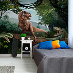 Fotobehang Dinosaurus in de jungle