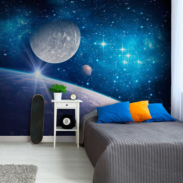 Heldere zon aan de hemel Fotobehang Heldere zon aan de hemel