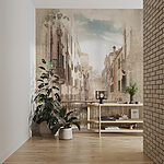 Fotobehang Venetiaanse straat met sierlijk balkon