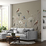 Fotobehang Vogels op bloemen en planten
