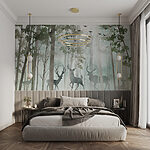 Fotobehang Herten in het bos
