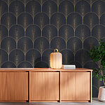 Fotobehang Elegant art-deco waaierpatroon