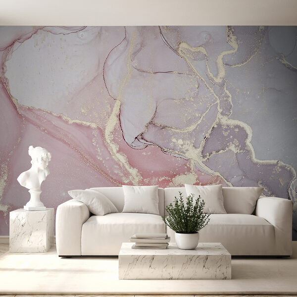Fotobehang Abstract pastel wervelend kleurenpatroon