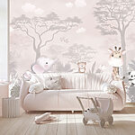 Fotobehang Giraffe zittend op een boom