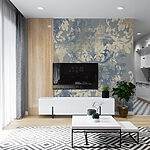 Fotobehang Vintage abstract bloemenpatroon