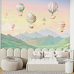 Fotobehang Luchtballon met vlaggen