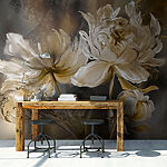 Fotobehang Elegant bloemenkunstwerk met ingewikkelde details