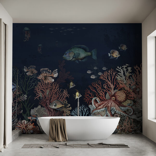 Fotobehang Schildpad zwemmend in het water
