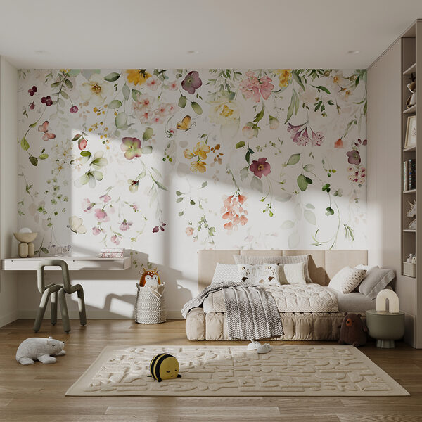 Fotobehang Aquarel bloemen met delicate elegantie (Artikelnummer: u95507) Fotobehang Fotobehang Aquarel bloemen met delicate elegantie (Artikelnummer: u95507)