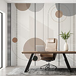 Fotobehang Geometrische patronen met warme tinten