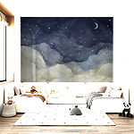 Fotobehang Wolken en sterren aan de hemel