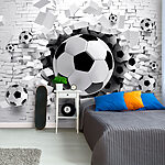 Fotobehang Zwart-witte voetbal