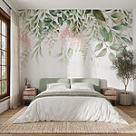 Fotobehang Elegant bloemendesign met pasteltinten
