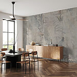 Fotobehang Abstracte botanische textuur met bladeren