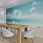 Fotobehang Blauwe lucht met wolken