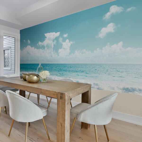 Fotobehang Blauwe lucht met wolken