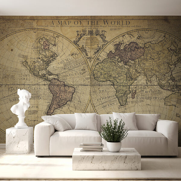 Fotobehang Kaart van Zuid-Amerika