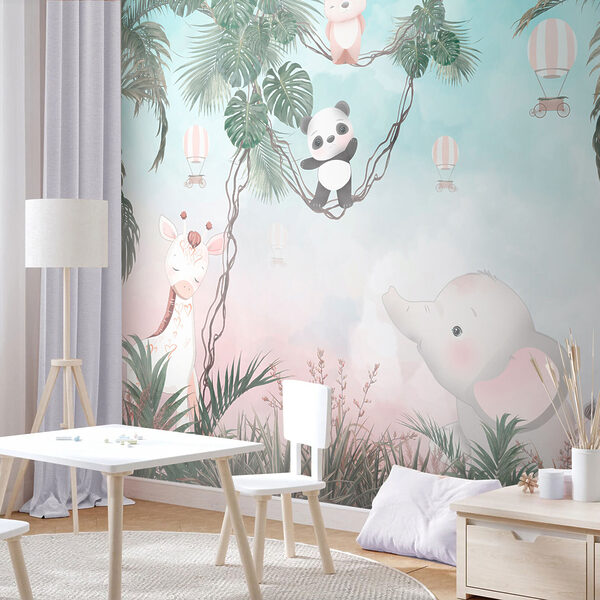 Fotobehang Cartoon van een panda