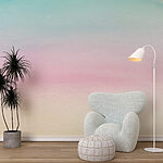 Fotobehang Roze en wit kleurverloop