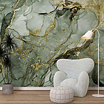 Fotobehang Abstract groen marmeren textuurpatroon
