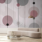 Fotobehang Abstract cirkels en lijnen ontwerp