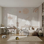 Fotobehang Cartoon walvis met sterren