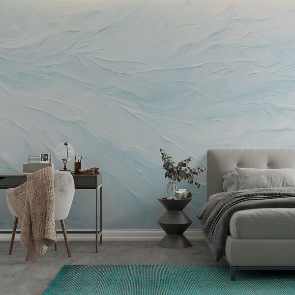 Witte en blauwe verf Fotobehang Witte en blauwe verf