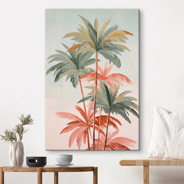 Groep palmbomen Canvas Schilderijen Groep palmbomen