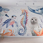 Fotobehang Groep zeedieren