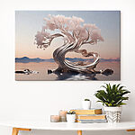 Canvas Schilderijen Boom in het water