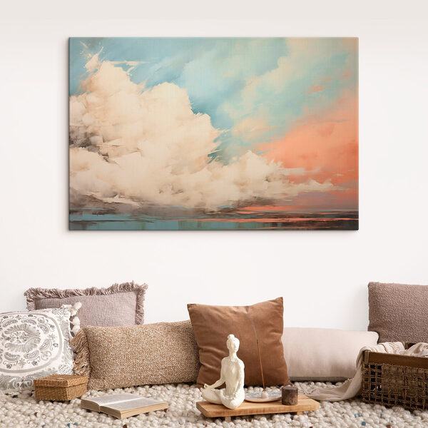 Schilderij van wolken in de lucht Canvas Schilderijen Schilderij van wolken in de lucht