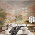 Fotobehang Schilderij van een landschap