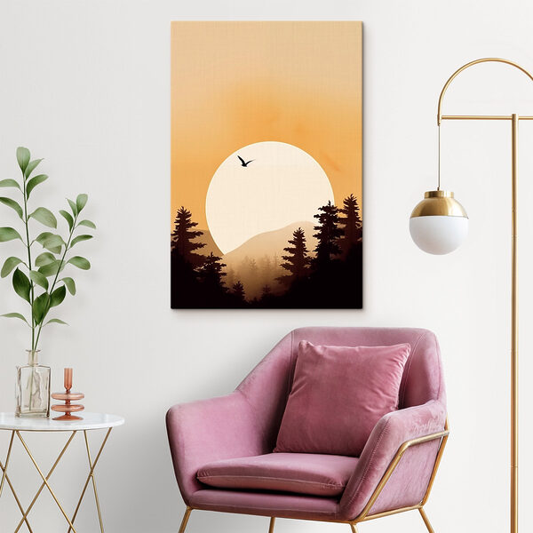 Vliegende vogel in de lucht Canvas Schilderijen Vliegende vogel in de lucht