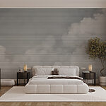 Fotobehang Witte wolken in de lucht