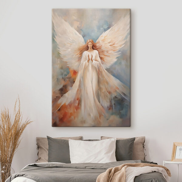 Schilderij van een vrouw met vleugels Canvas Schilderijen Schilderij van een vrouw met vleugels