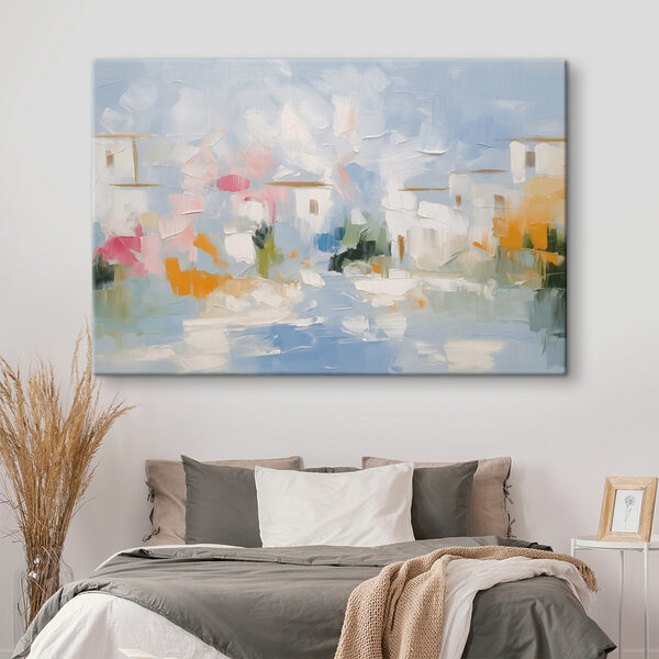 Schilderij van een landschap Canvas Schilderijen Schilderij van een landschap
