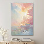 Canvas Schilderijen Schilderij van een zonsondergang
