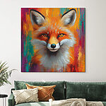 Canvas Schilderijen Schilderij van een vos