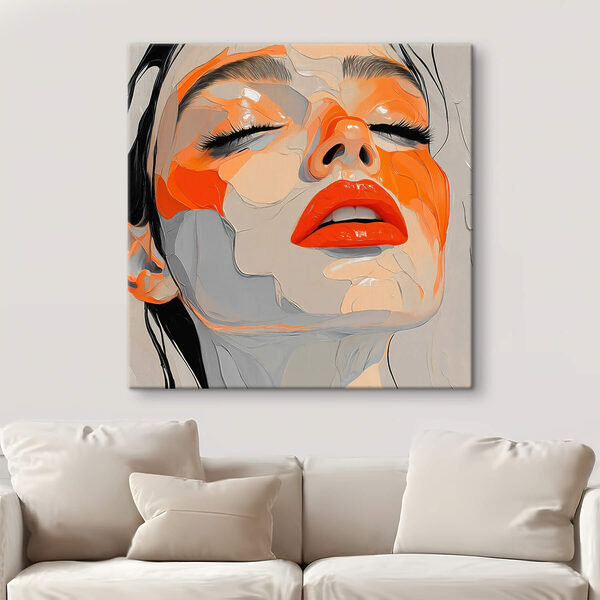 Betoverende expressie in levendige kleuren Canvas Schilderijen Betoverende expressie in levendige kleuren