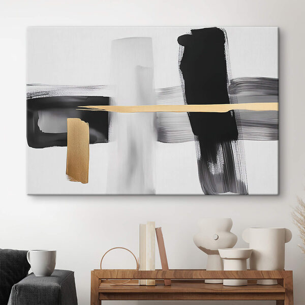 Zwart-wit schilderij Canvas Schilderijen Zwart-wit schilderij