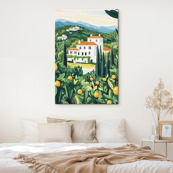 Huis in een bos Canvas Schilderijen Huis in een bos